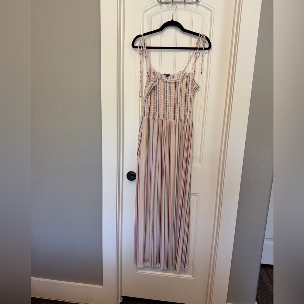 wild fable Pastel Stripe Smocked Maxi Dress - Pink, Yellow, Blue, Cream